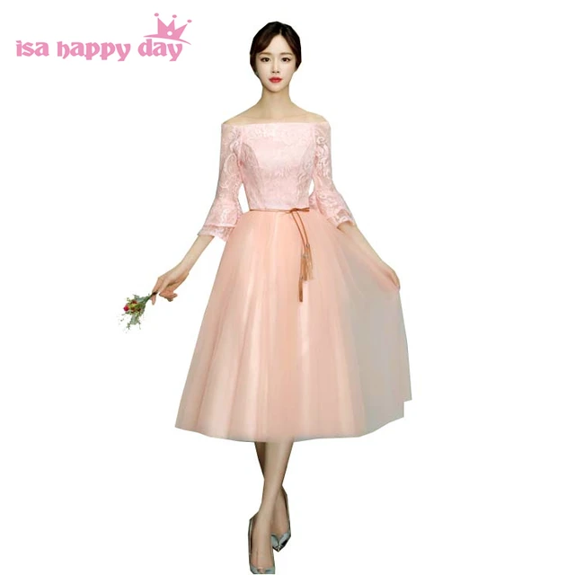 Pink Tea Length Dress