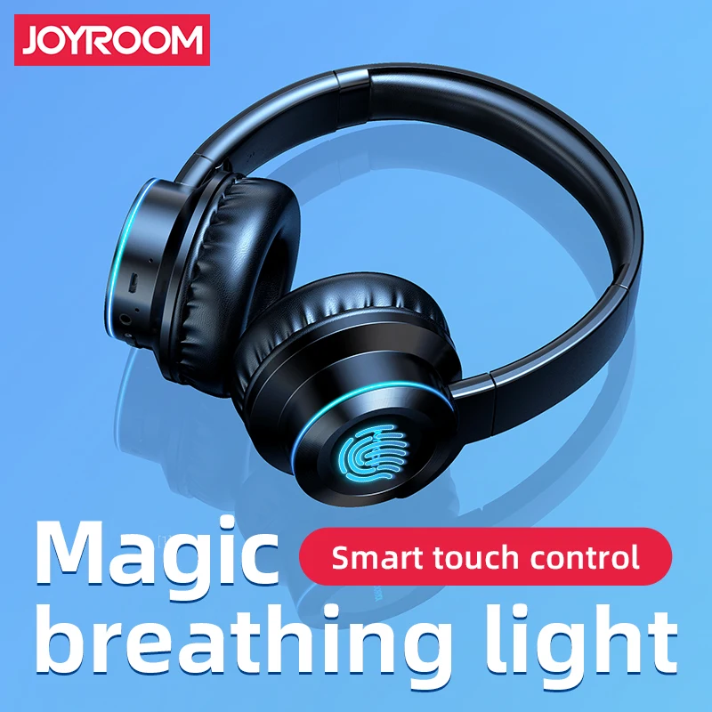 JOYROOM Bluetooth 5,0 беспроводные стерео наушники с CVC шумоподавлением гарнитура сенсорное управление Стерео 7 цветов дыхательный светильник