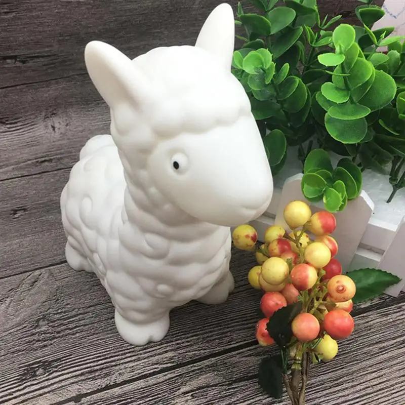 

Silicone Alpaca Night Light Baby Feeding Light Desktop Light Children Room Decoration Eye Protection LED Light (White)