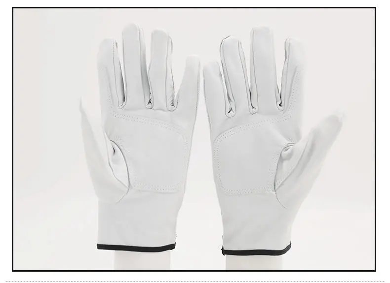 Новые кожаные перчатки для безопасности работы мягкая свиная кожа лучшее сцепление для сада рабочее Вождение Верховая езда Защита рук