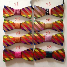 Мужские галстуки цветные деревянные новые модные деревянный галстук-бабочка галстук для мужчин эко-друг бамбуковый деревянный вырез джентльмена галстук-бабочка наборы свадебных галстуков