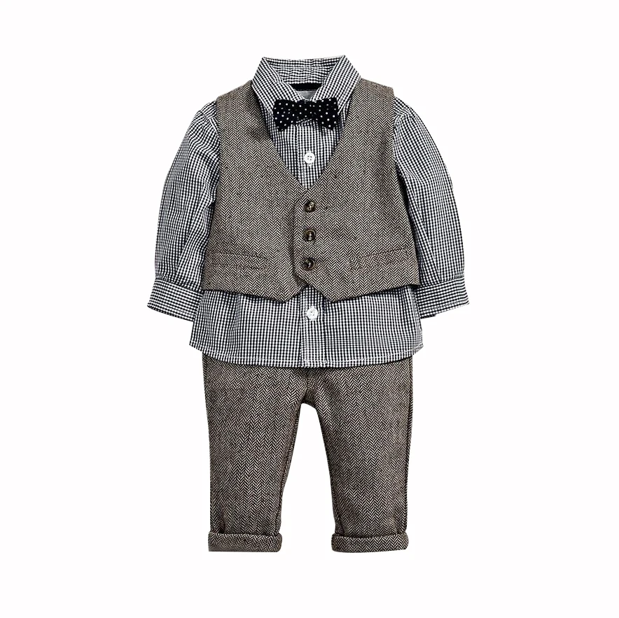 3 PCS Infant Baby Boy Suits Gentlegen Party Suits Comfortable Boys