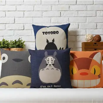 

The new cotton pillow Japanese cartoon animation Animals Cushion Linen Pillow home decorate sofa cushions