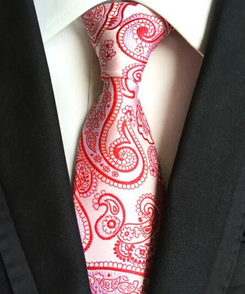 8 см галстуки в клетку Пейсли для мужчин Классические деловые Цветочные жаккардовый шелк роскошный свадебный галстук для жениха зажим для галстука - Цвет: Y77