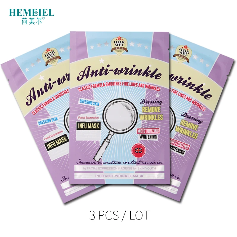 

HEMEIEL Collagen Anti-Wrinkle Face Mask Moisturizing Shrink Fine Lines Firming Lifting Facial Anti Aging Korean Cosmetics 3PCS