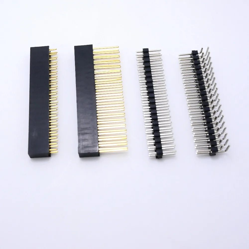 UGEEK GPIO Header Kit-GPIO штабелирование Header, двойной мужской, правый угол мужской, Женский Header для Raspberry Pi 3B/3A+/3B+/4B/Zero 2x20