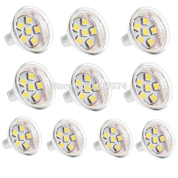 

3W MR11 GU4 6 LEDS light 5050 DC12V 350LM Warm White or Cool White Decorative for room JTFL062 10PCS