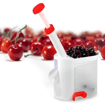 

Nieuwe Novelty Super Cherry Pitter Stone Corer Remover Machine Cherry Corer Met Container Keuken Gadgets Tool