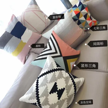 

45cm geometric kilim pattern embroidered cushion cover pillowcase lumabr pillow cover backrest case waist pillow case