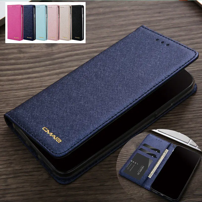 

For iPhone 6s XS Max XR 8 Plus 11 Pro Max Luxury Leather Wallet Card Slim Case Magnetic Flip Cover Silk pattern Anti-knock