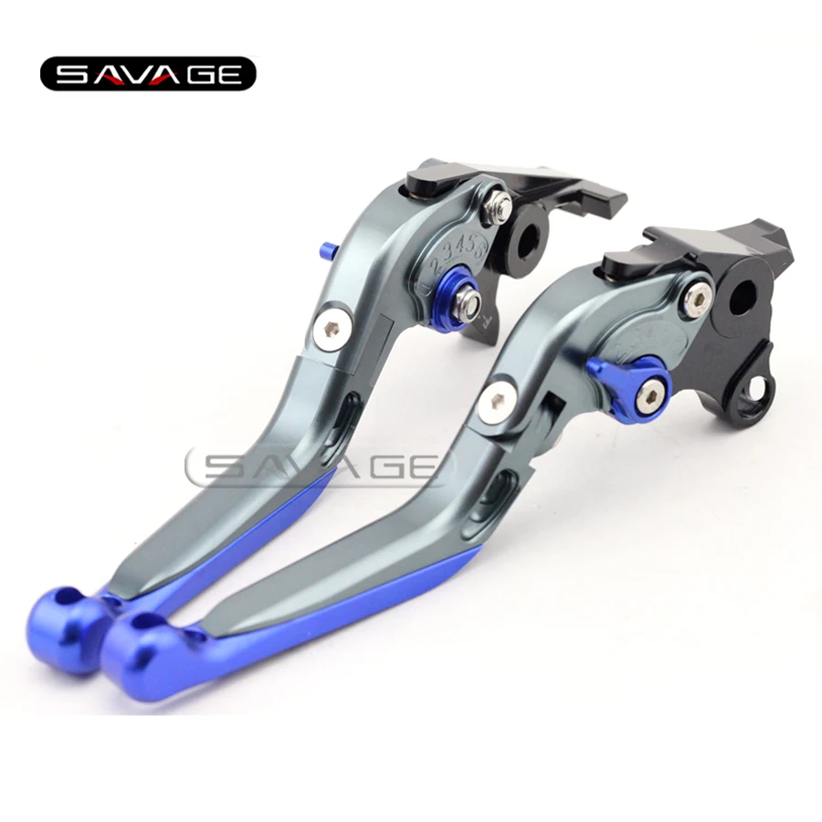 

For SUZUKI GSX 650F/1250/1400 GSX650F GSX1250 GSX1400 Titanium+Blue Motorcycle Adjustable Folding Extendable Brake Clutch Lever