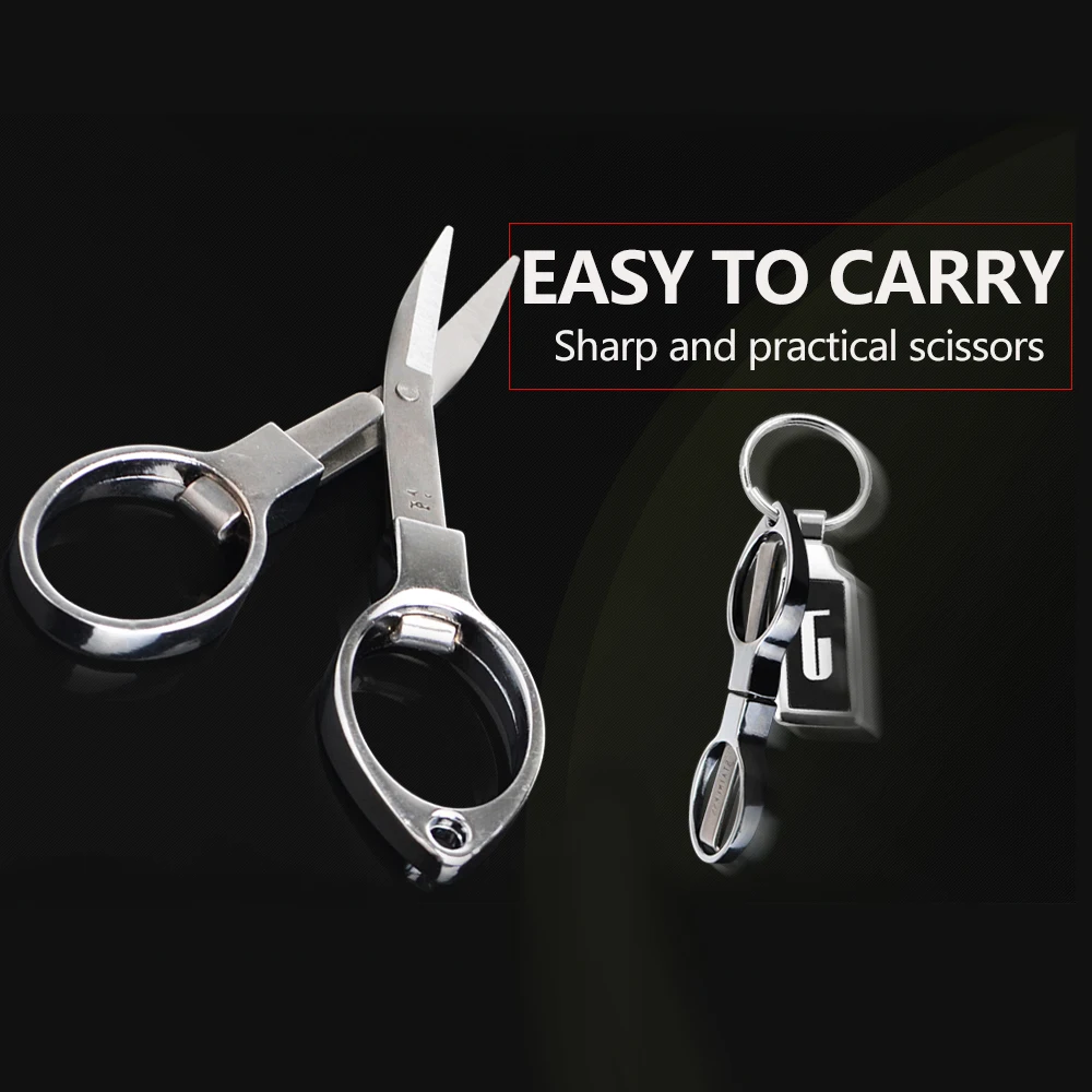 

High Quality Stainless Steel Scissors 90mm Keychain Fishing Travel Scissor Cutter Camping
