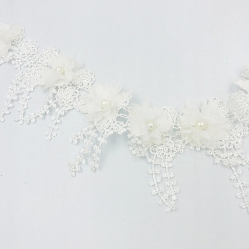 

chiffon Soluble Polyester Lace Trim Knitting Wedding Embroidered Fabric Diy Handmade Patchwork Ribbon Sewing Supplies Crafts