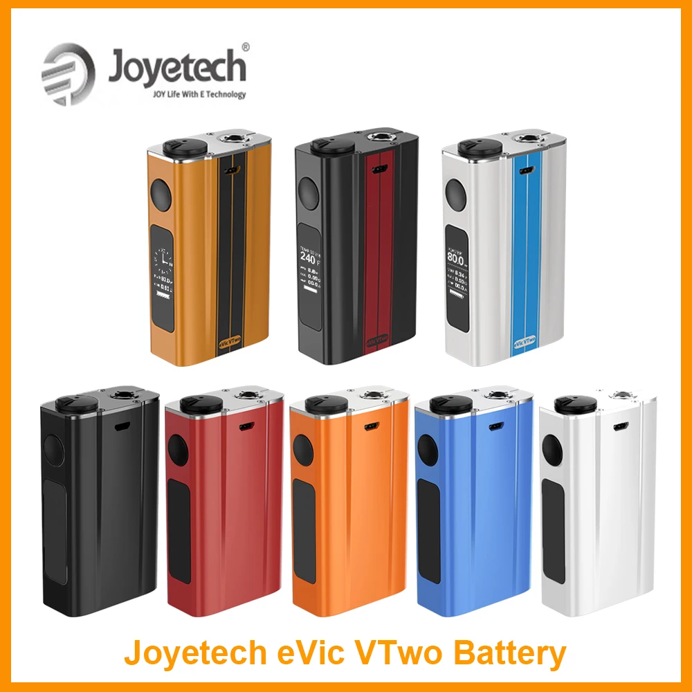 

100% Original Original Joyetech eVic VTwo Battery Built-in 5000mAh Capacity And 80W Output RTC/ VW/VT Mod Electronic Cigarette