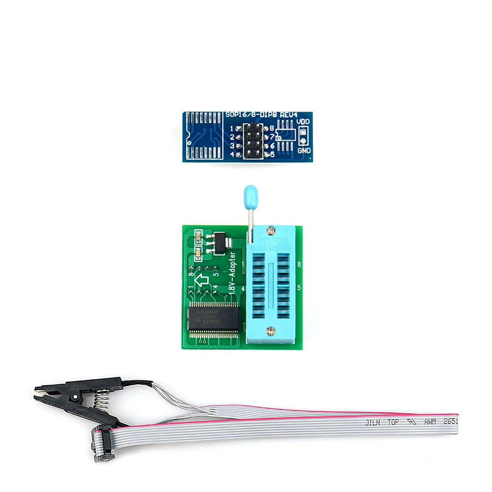 Новейший высокоскоростной USB программатор EZP2013+ 8 гнездо адаптера+ SOP8 SOIC8 Клип 24 26 25 93 флэш-память eeprom