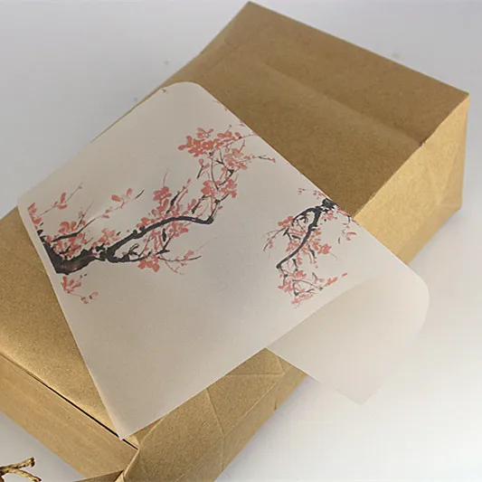 Новое поступление 100 шт китайская Цветочная ручная упаковочная бумага для мыла, Восковая бумага, специально для домашнего мыла, упаковка жиронепроницаемая бумага