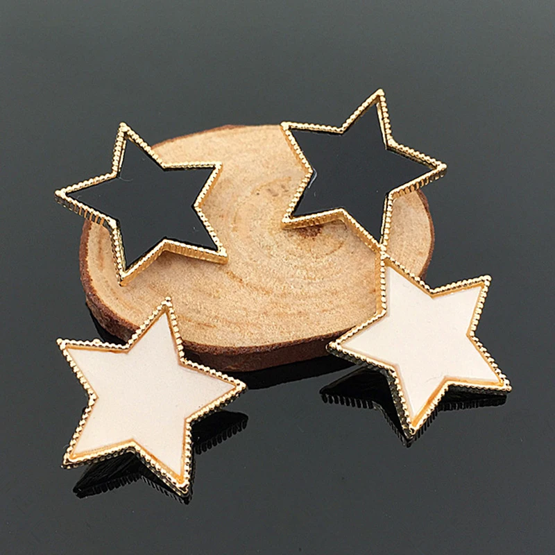

2016New 100pcs 25mm Star Shank "C" Button for Charming DIY hair accessories HZ226