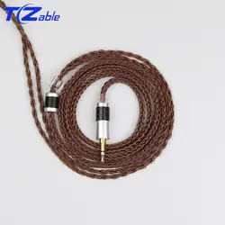 DIY аудиокабель наушников 16 нитей одиночные Кристальные медные посеребренные наушники обновленный кабель для IM серии 2,5 мм 4,4 мм 3,5 мм