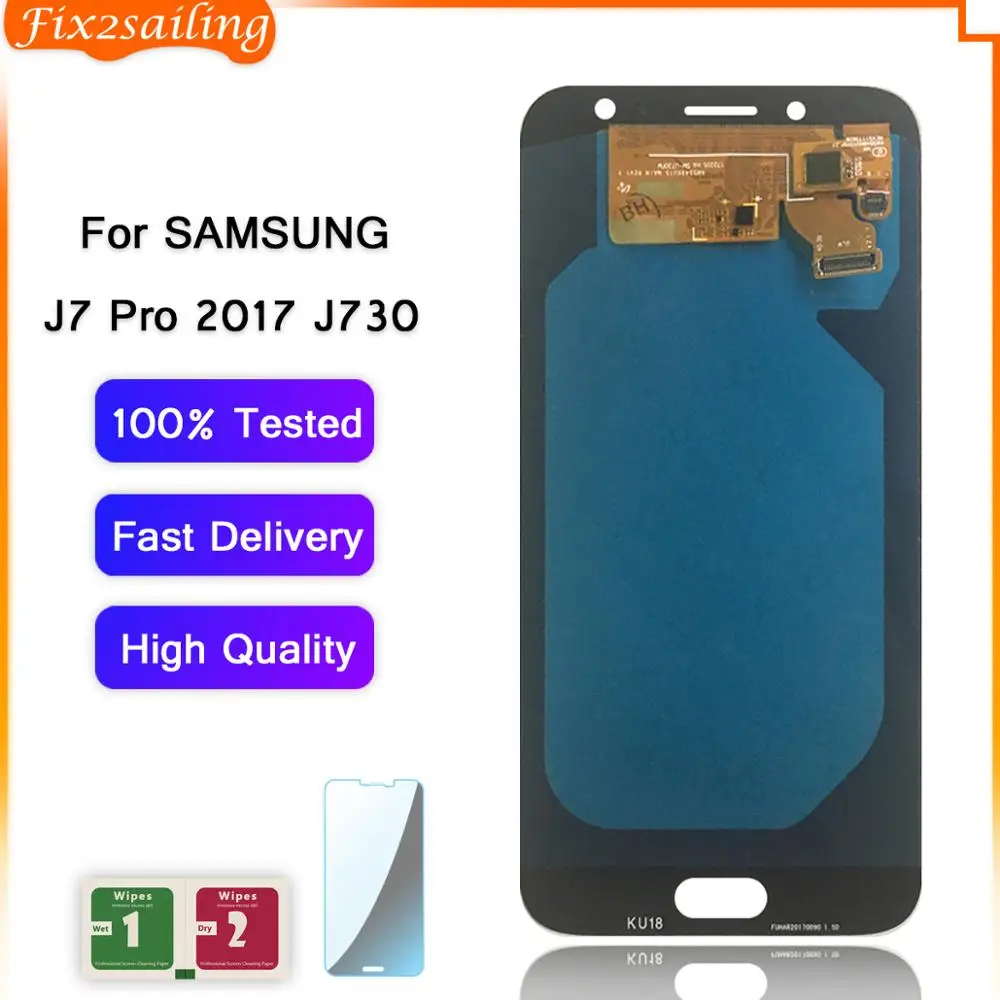 FIX2SAILING супер AMOLED ЖК дисплей сенсорный экран в сборе для Samsung Galaxy J7 Pro 2017 J730 J730F
