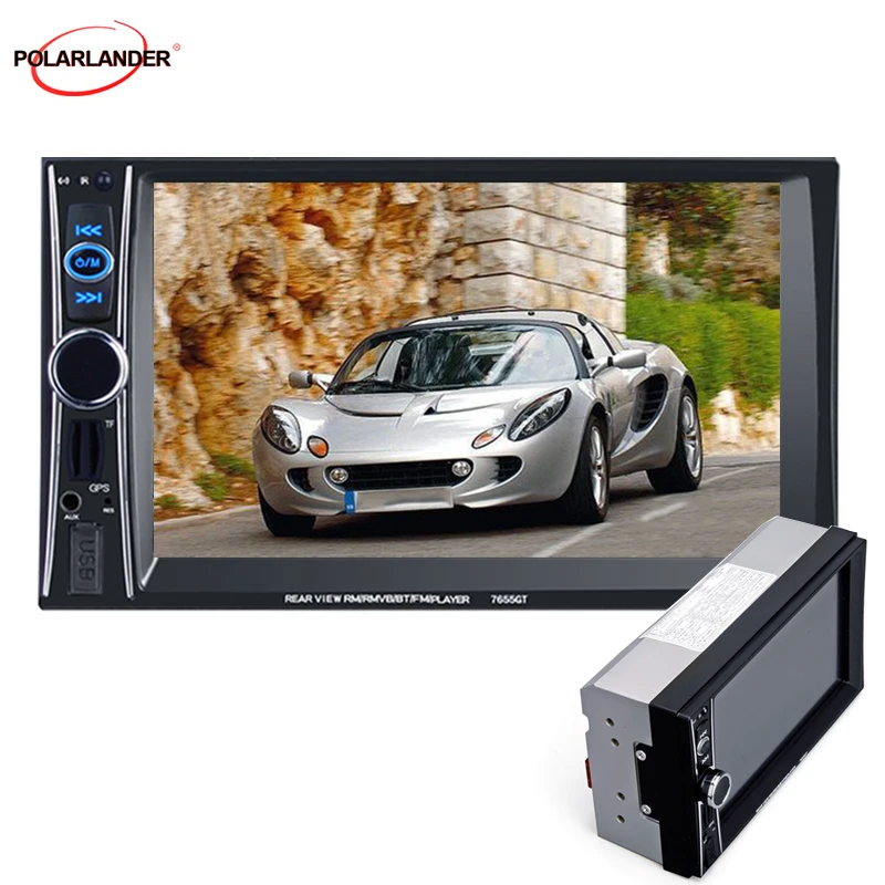 

Car Radio 2 DIN Support USB/TF/AUX AUX FM Radio GPS Navigation 6.6" HD 8G MAP Card Bluetooth MP5 Player Car Stereo Radio