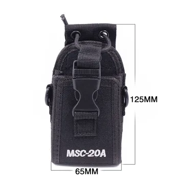 2pcs abree msc-20a  walkie talkie nylon case holder pouch bag for kenwood baofeng uv-5r uv-5ra uv-5rb uv-5rc uv-b5 bf-888s
