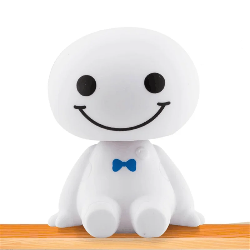 Мультяшный пластиковый робот Baymax Вибрирующая голова фигура Автомобильные