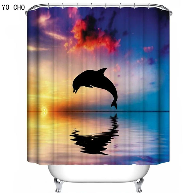 YO CHO Tissu polyester rideau de douche étanche mer classique ... YO CHO Tissu polyester rideau de douche étanche mer classique ...