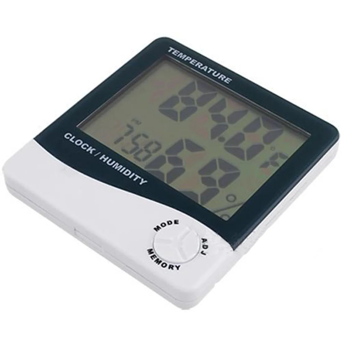 

High Accuracy LCD Digital Thermometer Hygrometer Indoor Electronic Temperature Humidity Meter Clock Weather Station HTC-1