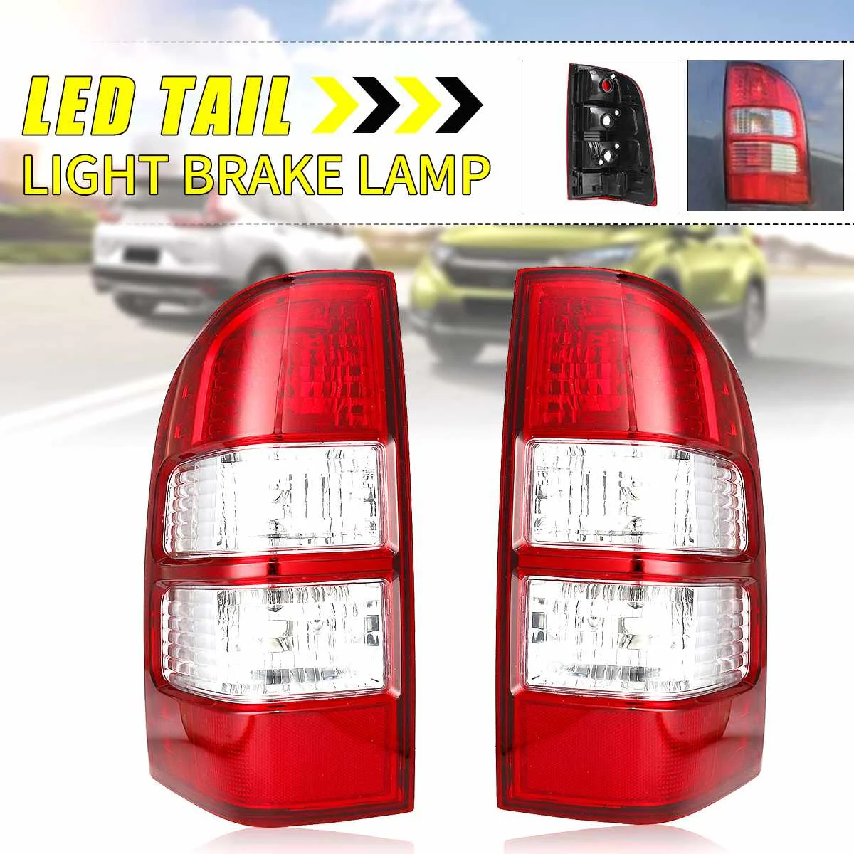 

Left/Right LED Tail Light Brake Lamp For Ford Ranger Thunder Pickup Truck 2006 2007 2008 2009 2010 2011 without harness bulbs