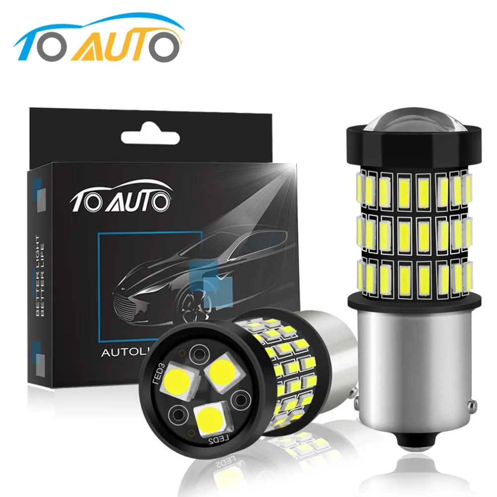 2шт P21W 1156 BA15S светодиодный Белый Янтарный красный 1157 BAY15D P21/5 Вт BAU15S PY21W фонарь 12В R5W