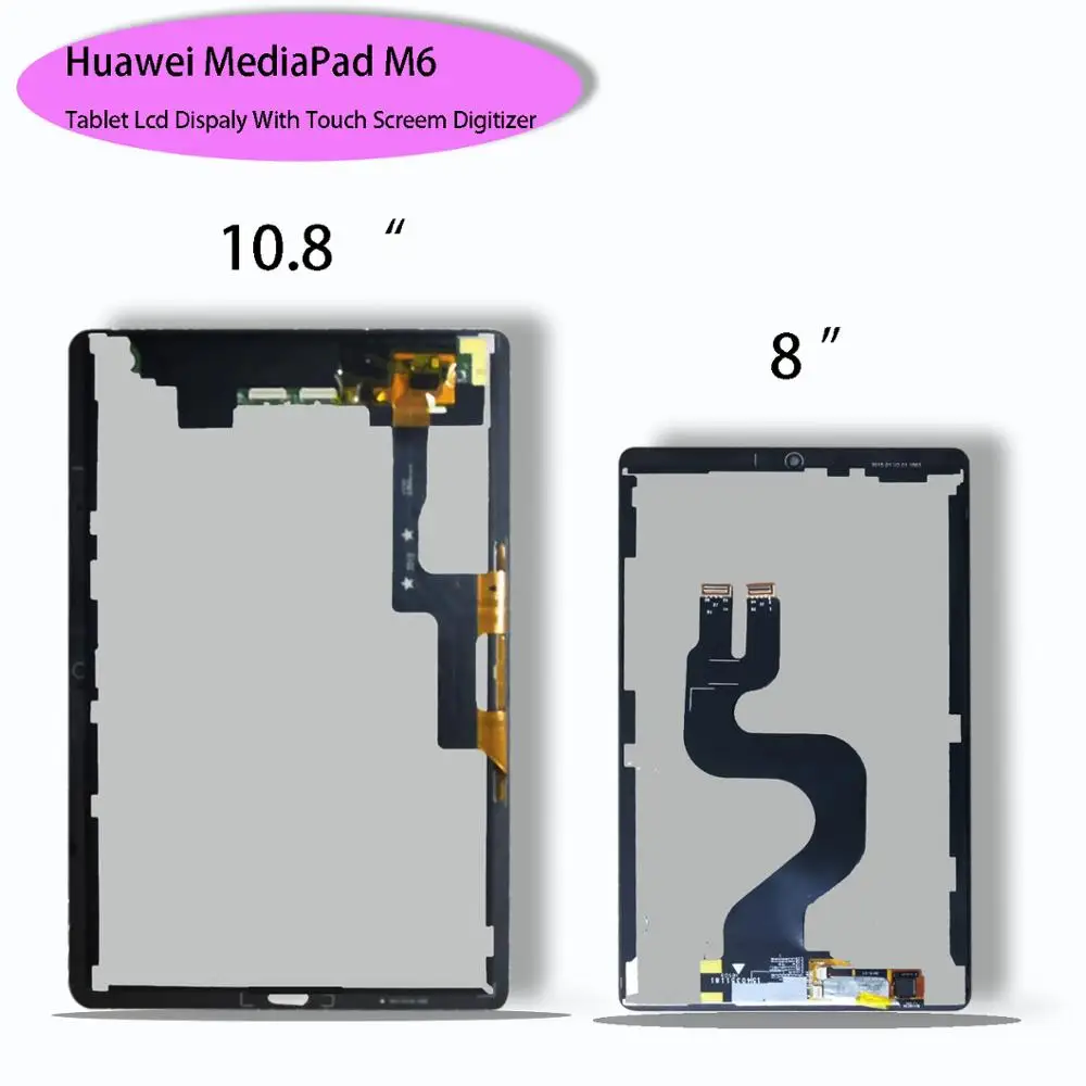 Lcd para Huawei Lcd com Tela de Toque Novo Original Mediapad – 8.0 Scm-w09 Scm-al09 Sm-w09 Wifi Display Digitador Assembléia m6 10.8