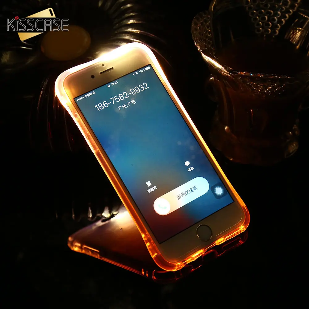 Funda For iPhone x xs max 7 8 Plus KISSCASE TPU llamada luz para iPhone 8 7 6 6 S Plus teléfono LED casos Anti-knock Flash cubierta del teléfono para iPhone 5 5S SE X 10 Shell For iPhone XS MAX XR 6 6S 7 8 Plus Funda For iPhone x xs max 7 8 Plus KISSCASE TPU llamada luz para iPhone 8 7 6 6 S Plus teléfono LED casos Anti-knock Flash cubierta del teléfono para iPhone 5 5S SE X 10 Shell For iPhone XS MAX XR 6 6S 7 8 Plus