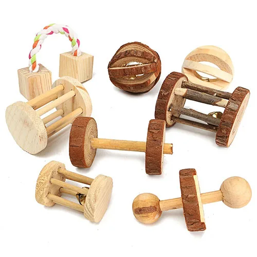 

Wood Mini Exercise Chew Teeth Care Molar Toy for Rabbit Chinchilla Hamster Pet