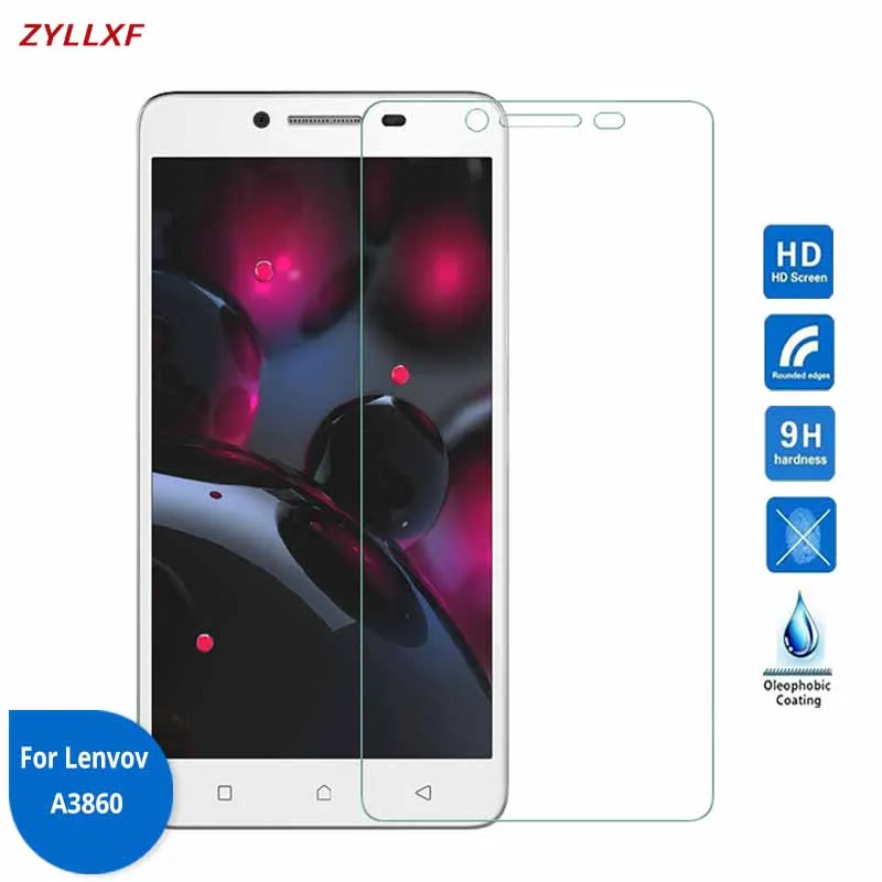 Для Lenovo A3860 защитная пленка из закаленного стекла 5 дюймов 9H 2.5D Защитная Пленка