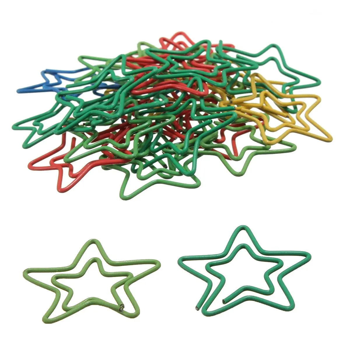 

Paperclips 24 pieces in PVC case cute star shape
