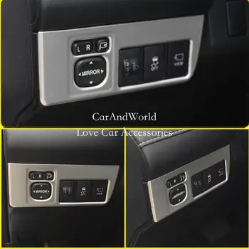 

For Toyota RAV4 RAV 4 2016 2017 2018 Rear View Mirror Adjust Button Panel Cover Frame Trims ABS Chrome Car-styling Accessories