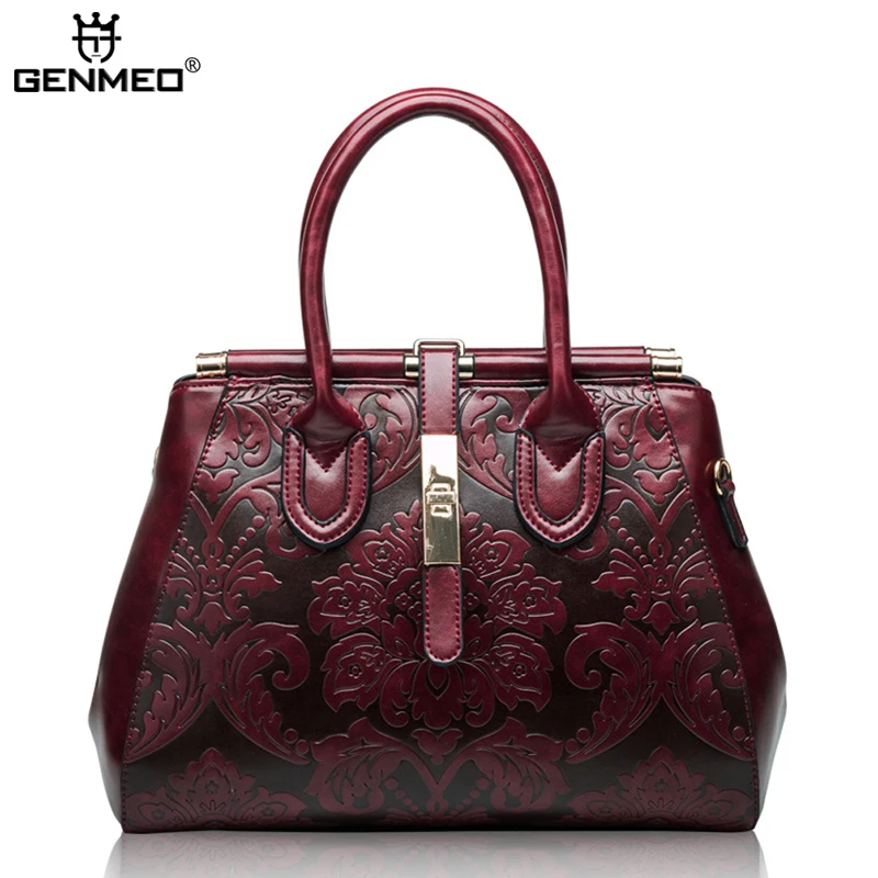 

New Arrival Famous Brand Design Vintage Women's Handbags Women Genuine Leather Messenger Bags Ladies Handbag with Multi Function