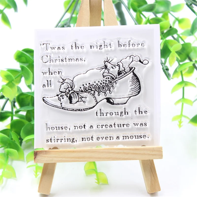 

ZFPARTY Mouse house Transparent Clear Silicone Stamp for DIY scrapbooking/photo album Decorative card making