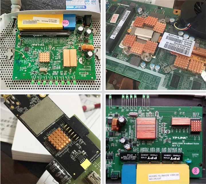 RaspberryPi разгон три RHS-03 Золотая рыбка чистой меди памяти теплоотвод/радиатор (коробка из 8 штук)