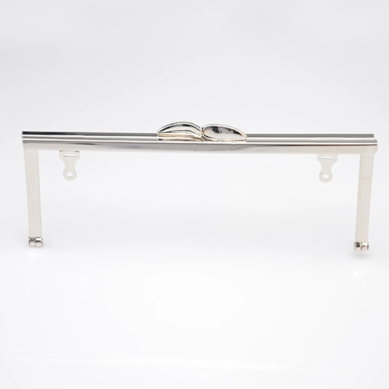6 3/4 x 2 1/4 inches Modern Clutch Frames Open Channel Silver Metal