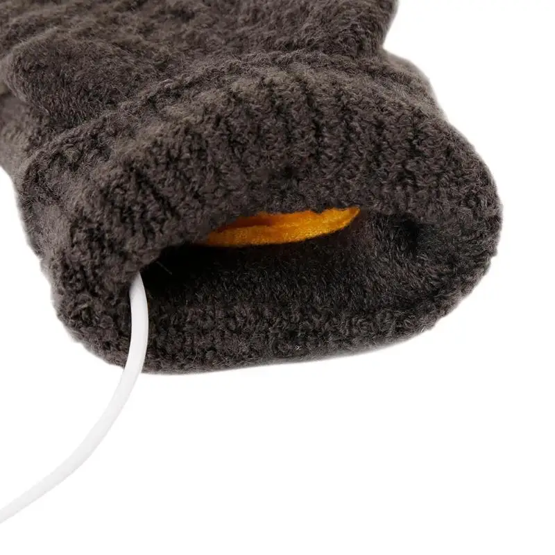 Зимние USB грелки для рук, электрические тепловые перчатки, перезаряжаемая батарея, перчатки с подогревом, перчатки для велоспорта, мотоцикла, велосипеда, лыжные перчатки
