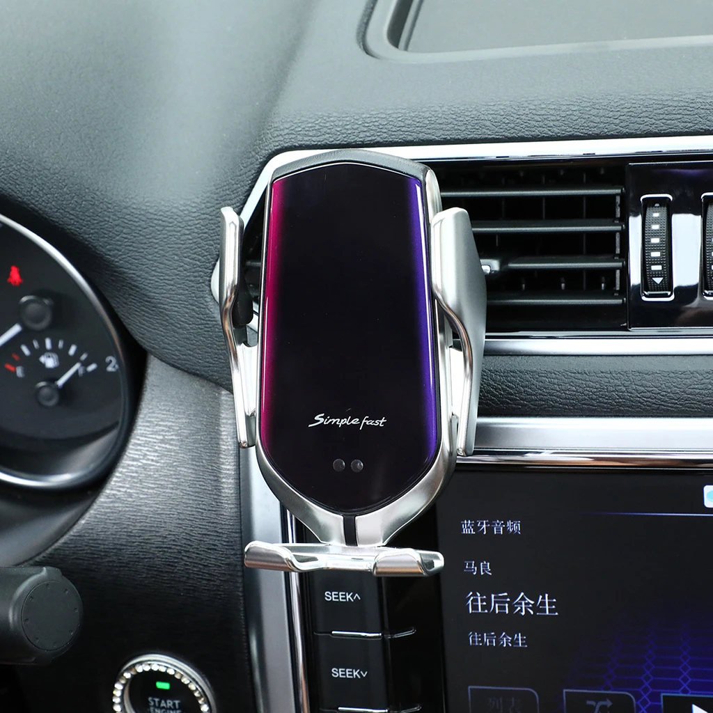 Автоматический зажим беспроводное автомобильное зарядное устройство вентиляционное отверстие держатель телефона 360 градусов вращение зарядное устройство подставка для iPhone samsung Xiaomi huawei