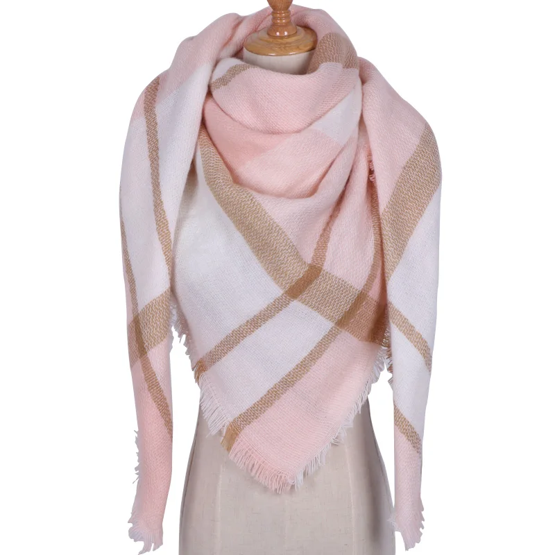 

2017 Fashion Winter Warm Blanket Scarf For Women New Style Square Plaid Tartan Cashmere Scarves Luxury Brand Designer Wraps