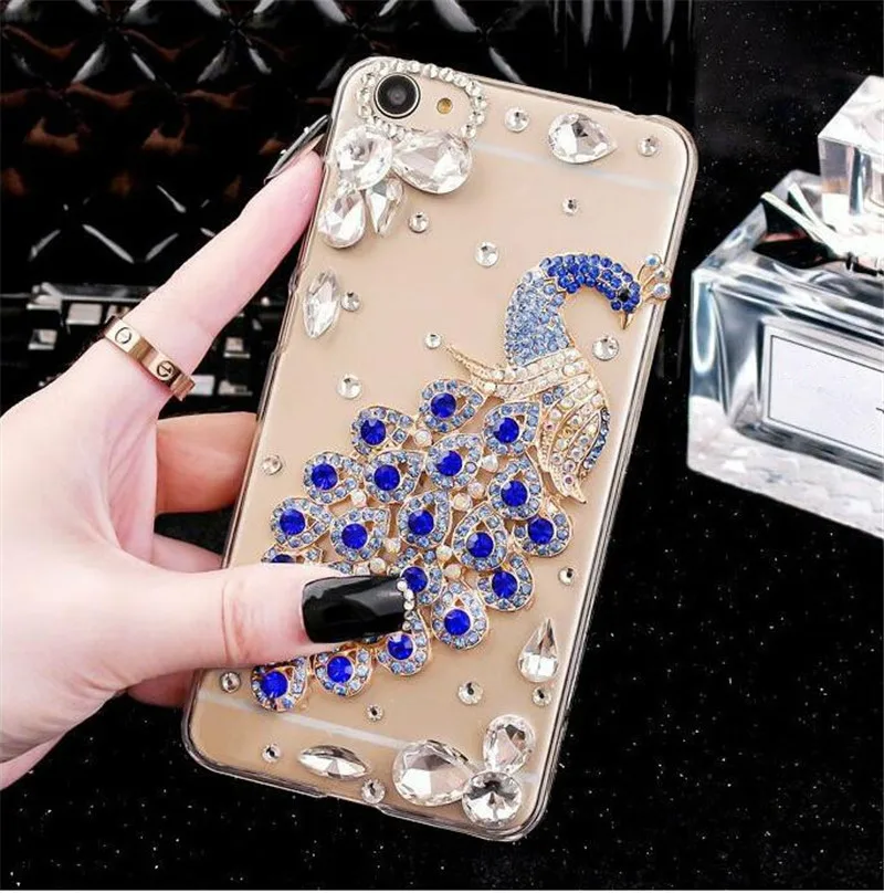 

luxury phone Diamond house bag for Huawei Honor 20 9 10 7X V20 Mate 20 P30 P20 Pro case peacock crystal funda coque case cover