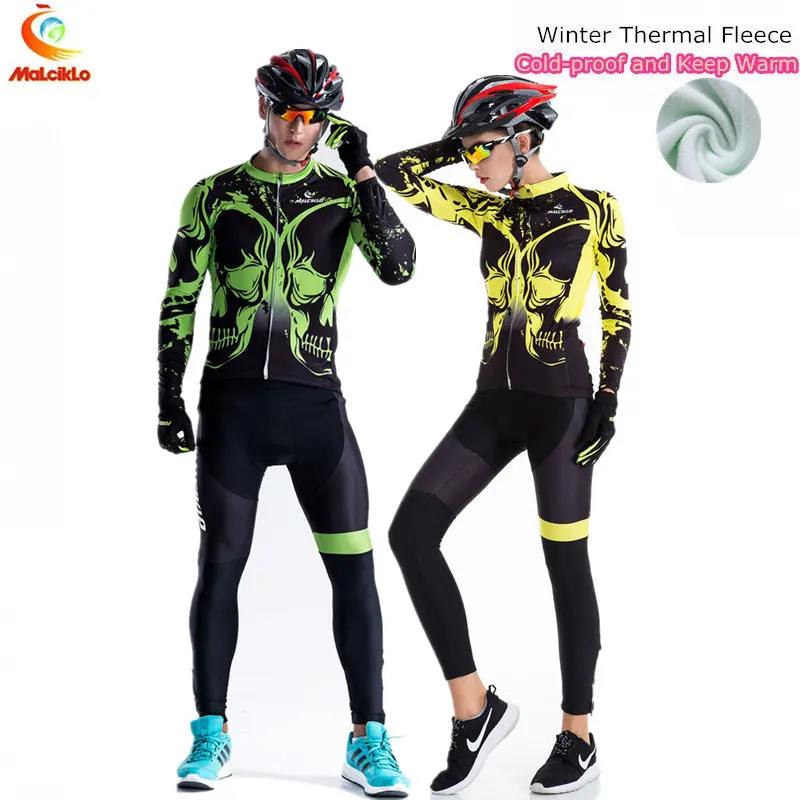 

Cool Long Sleeve Cycling Jersey Set For Couples/Lovers Maillot Ciclismo Suit Winter Cycling Clothing Bike Clothes Men and Women