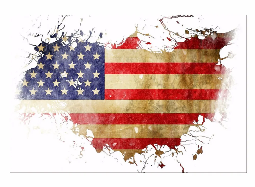 

1 panel Free Shipping American Flag Modern Home Wall Decor Canvas Picture Art Print Painting On Canvas For Living Room Framed