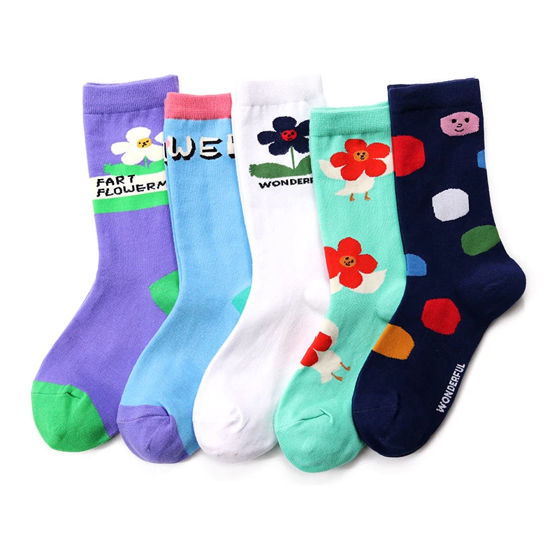 

Cute Flower Happy Skateboard Ankle Socks Men Short Cotton Cool Skate Novelty Creative Women Funny White Hip Hop Streetwear Socks