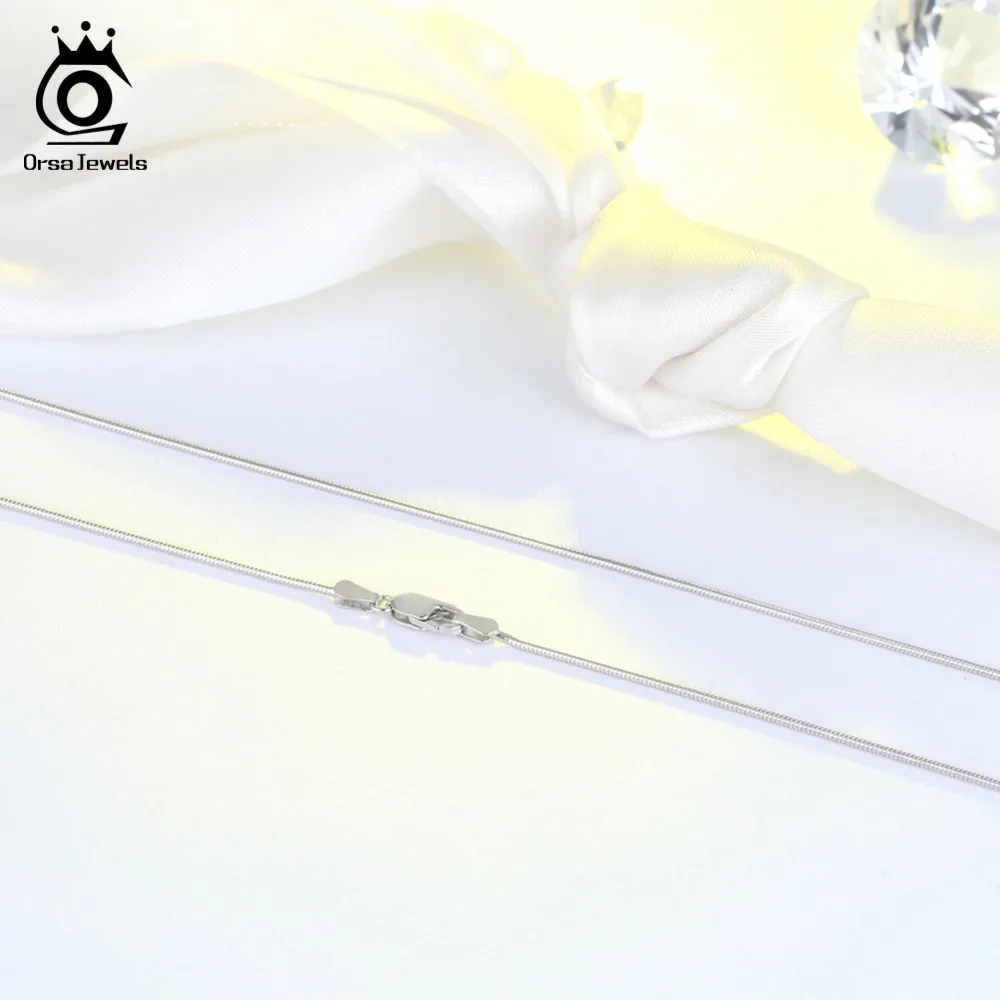 ORSA JEWELS подлинное ожерелье из стерлингового серебра 925 пробы цепочка змеи модное