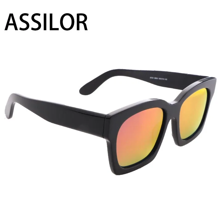 Assilor HD поляризованные Красочные линзы дизайн UV400 ультрафиолетового модная оправа прямоугольной формы Для женщин и мужские солнцезащитные очки