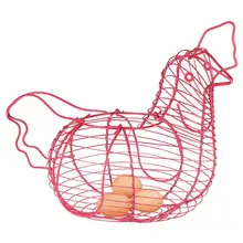 Креативная железная корзина для хранения яиц в форме курицы держатель для яиц домашний контейнер для овощей кухонный органайзер для хранения